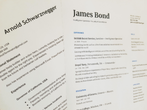 example of professional resume and tech portfolio layout for international students studying abroad